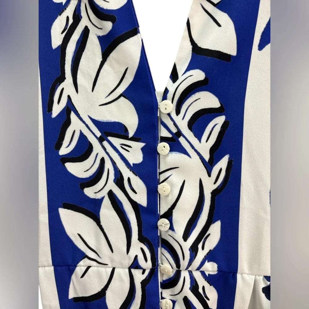 Anthropologie Sunday Up Blue White Shirt Dress Mini Medium - Picture 4 of 5